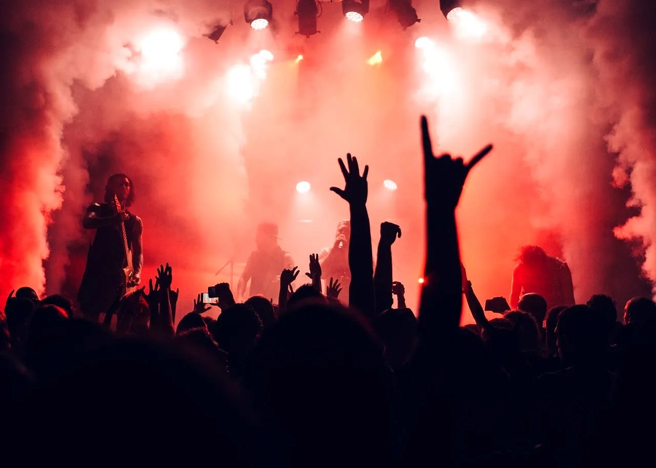 Concert venue lights — Royal Carriage event transportation Chicago