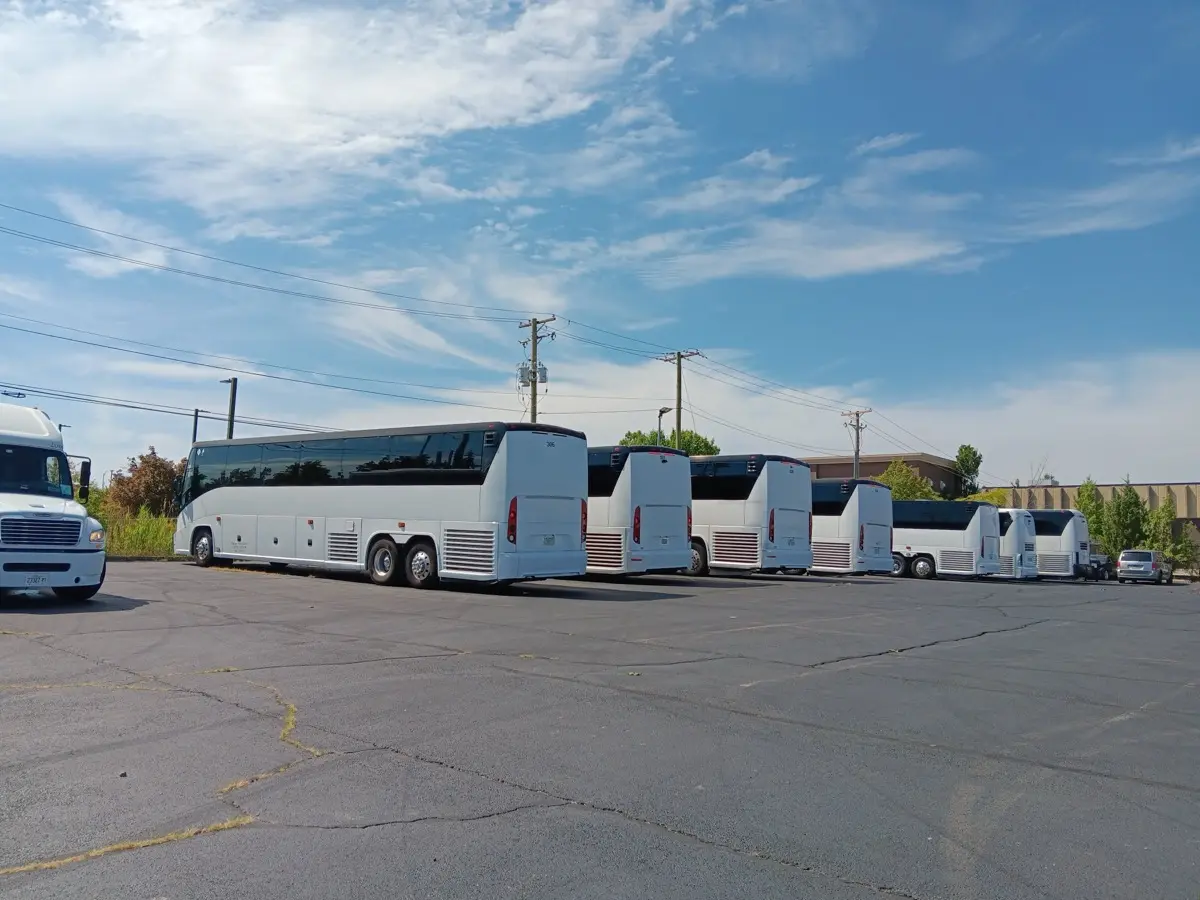 Motor coach for Wheeling corporate and wedding shuttles