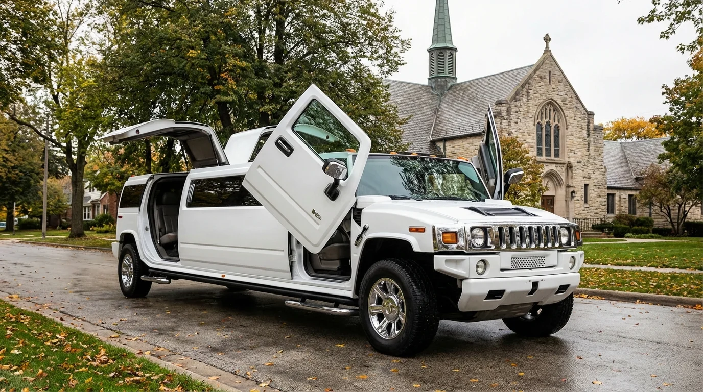 Hummer H2 Stretch Limousine with Gull-Wing Doors - Royal Carriage Limousine Chicago