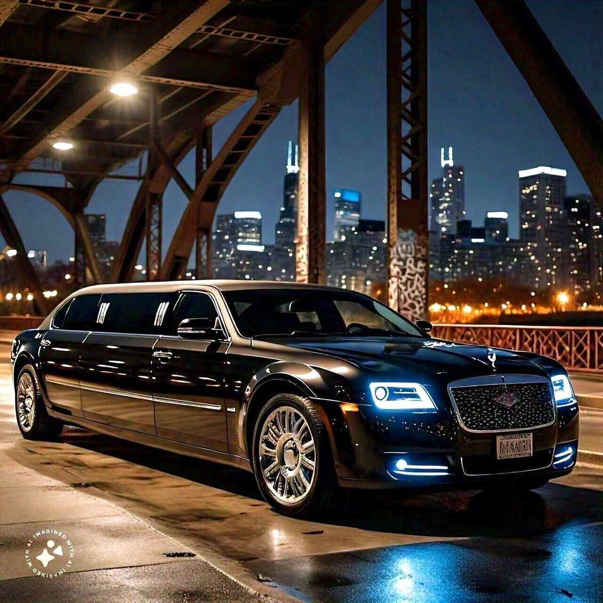 Lincoln Stretch Limousine at event venue — prom and wedding limo